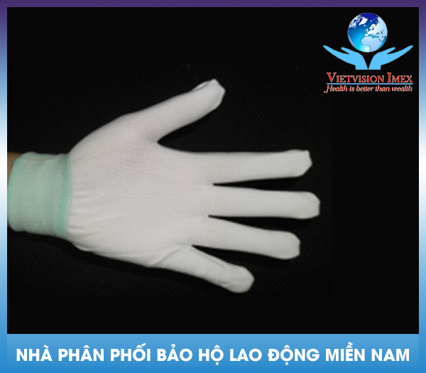 GĂNG TAY THUN KHÔNG PHỦ PU - MÀU TRẮNG (hàng đặt)